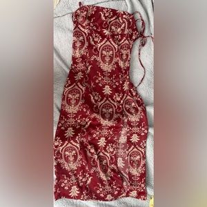 Urban outfitters red satin dress
